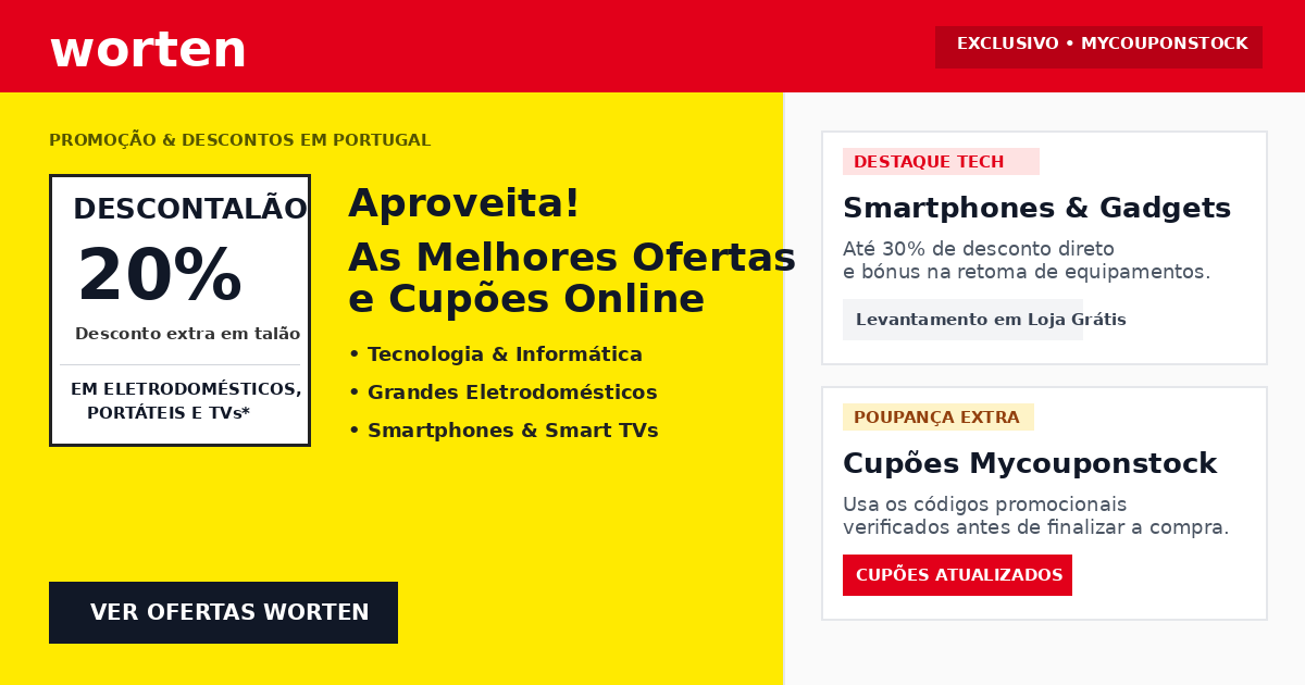 Ofertas e Descontos Worten Portugal:
